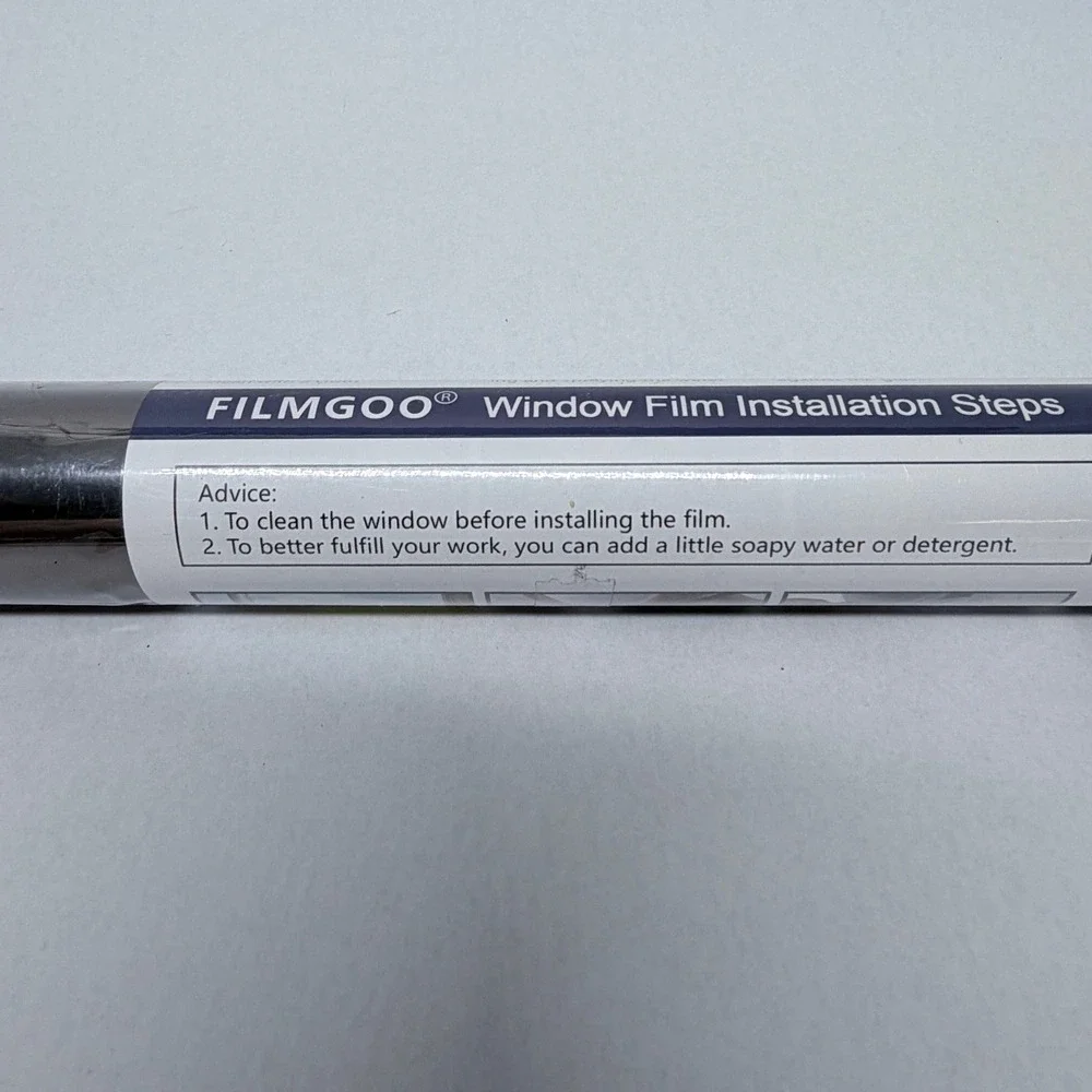 FILMGOO One Way Window Privacy Film 150043 Black Silver 44.5x240CM Solar Paper